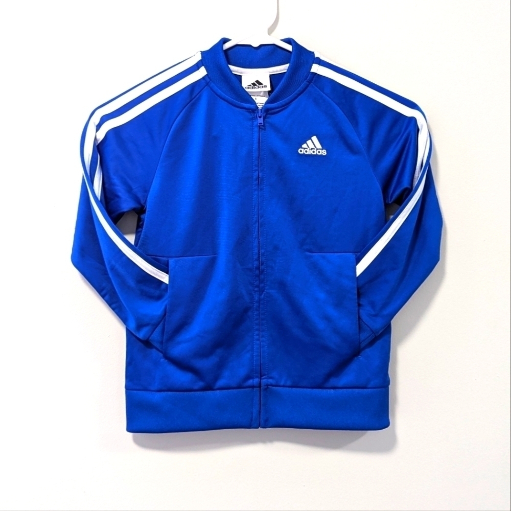 Adidas 3-Stripes Tricot Boys Sportswear Jacket Royal Blue Size 5T